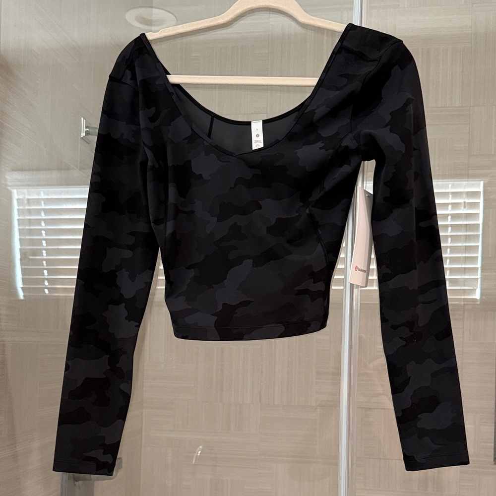 lululemon align Black Camouflage Crop Top